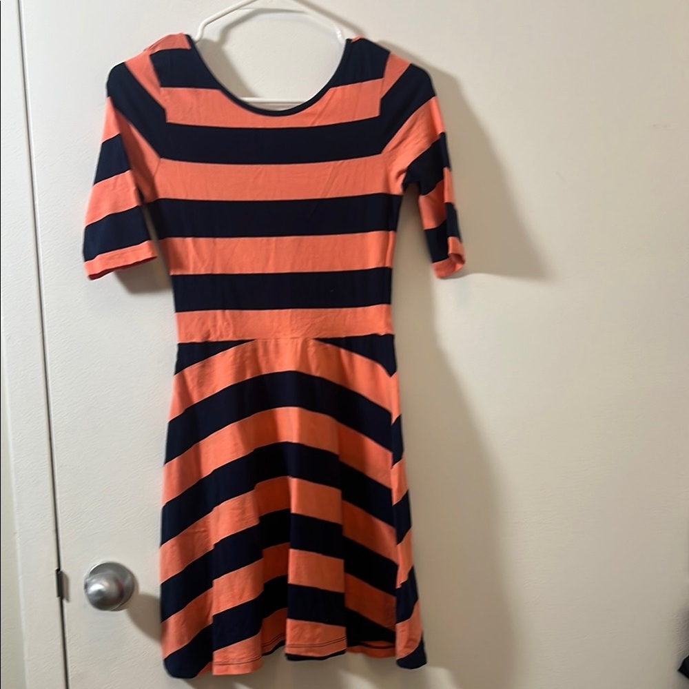 Striped Orange and Black Dress